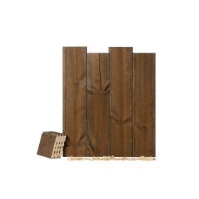   Festett lambéria svéd borovi 14x121 "A-B" min. Royal Walnut (sötét barna)