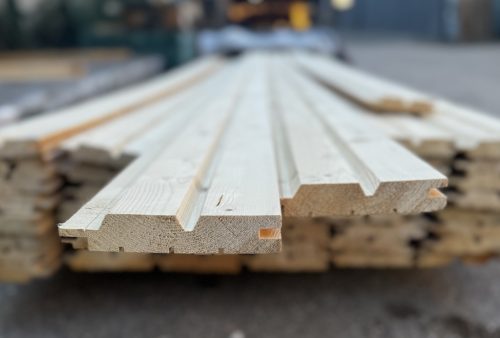 Faházépítő elem/hajópadló északi lucfenyő 27x144 "B-C" minőség, rakatos tételben! 