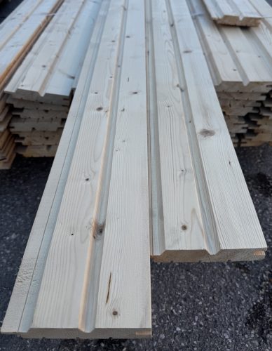 Faházépítő elem/hajópadló északi lucfenyő 27x144 "B-C" minőség, rakatos tételben! 