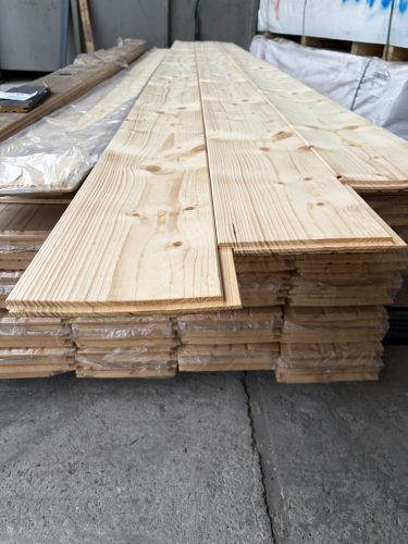 Hajópadló hossztoldós északi lucfenyő 18x196 "A-B" minőség, rakatos tételben!